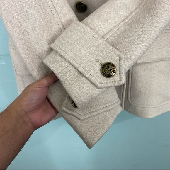 Veronica Beard Shirin Dickey Coat Oatmeal Neutral Wool Blend Sz‎ S Cream - Picture 5 of 8